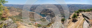 Panoramic aerial view on Penedo DurÃÂ£o viewpoint, typical landscape of the International Douro Park