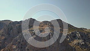 Panoramic aerial view of The Sierra del Torcal `El Torcal` montain in Antequera