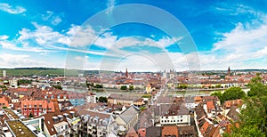 Panoramic aerial view of Wurzburg