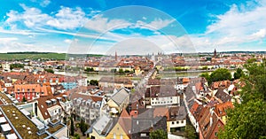 Panoramic aerial view of Wurzburg