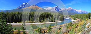 Panoramic of Alberta's Bow River