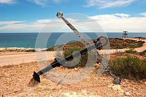 Panoramic Australian landscape - The Bay of Exmouth. Yardie Creek Gorge in the Cape Range National Park, Ningaloo.