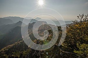 Panoramic autumnal view from Sulov rockies - sulovske skaly - Slovakia