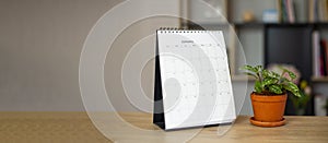 Panoramic banner-Calendar reminder event Concept. Calendar for Planner and organizer to plan and reminder daily appointment ,