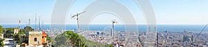 Panoramic of Barcelona from the bunkers of El Carmelo, Barcelona