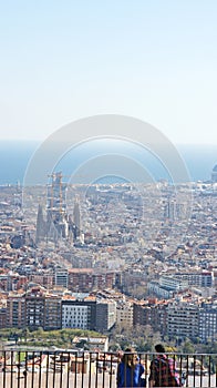 Panoramic of Barcelona from the bunkers of El Carmelo, Barcelona