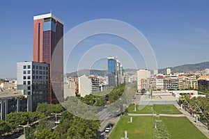 Panoramic of Barcelona photo