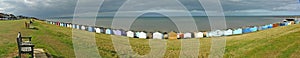 Panoramic beach huts sea view