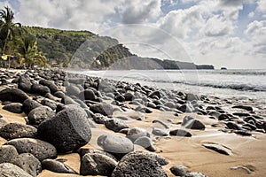 Panoramic beach landscape Chacala Nayarit Mexico