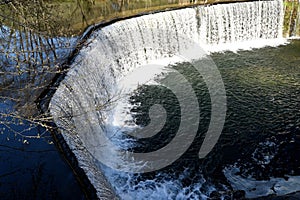 Panoramic beautiful waterfall in south of France