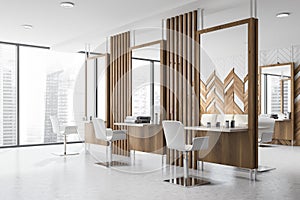 Panoramic beauty salon interior design
