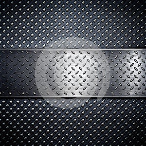 Panoramic Black Metal Background Texture