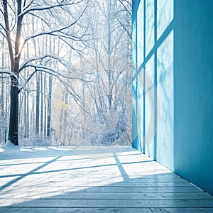 Panoramic blue abstract background photo
