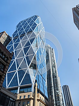 Panoramic buildings of new york in the manhattan area