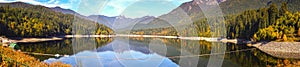 Panoramic Capilano Lake North Shore Mountains Watershed Vancouver BC Canada