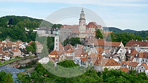 Panoramic of Cesky Krumlov in Czech photo