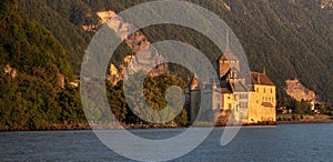 Panoramic with Chateau de Chillon 11, Switzerland