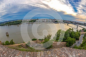 Panoramic cityscape in Novi Sad, Serbia