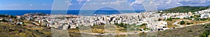Panoramic cityscape of Rethymnon, Crete, Greece