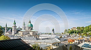 Panoramic cityscape of Salzburg, Austria