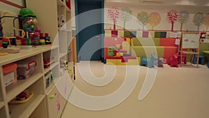 Panoramic close-up of a desk space in a very bright teenager`s room arranged in natural colours and materials. Close-up