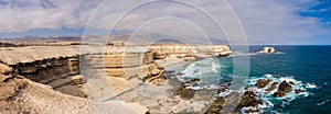 Panoramic of the coast near Antofagasta city in Chile photo