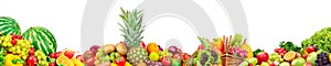 Panoramic collection of fruits and vegetables for skinali