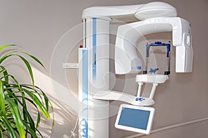 Panoramic dental equipment X-ray. Equipment in modern dental clinic