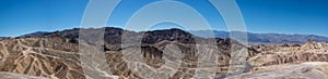 panoramic of the desert and hot Death Valley