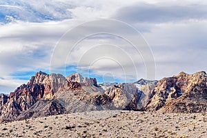 Panoramic Details of Red Rock Canyons Rugged Terrain