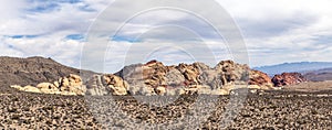 Panoramic Details of Red Rock Canyons Rugged Terrain