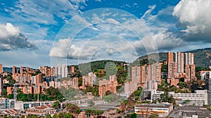 Panoramic of El Poblado in Medellin City