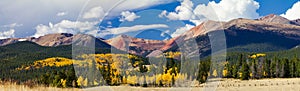 Panoramic Fall Landscape Colorado Rocky Mountains