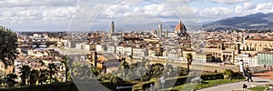 Panoramic of Florence City with dome of Florence Cathedral