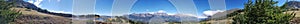 Panoramic of the French Alps : 360-degree panoramic view of Lake Barbeyroux and the neighboring mountains