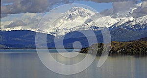 Panoramic of General Carrera Lake, Chile photo