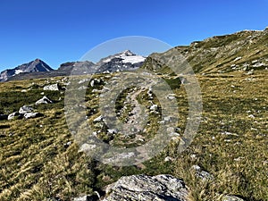 Panoramic Glacier Views and Mountain Trail, Vanoise National Park, Hautes Alps, France