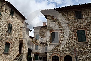 Panoramic glimpse of old stone houses