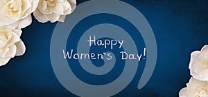 Panoramic greeting card 8 March Happy Women`s Day