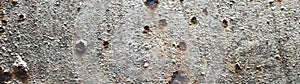 Panoramic grunge metal texture. Empty rusty or metal surface texture. Old metal iron panel