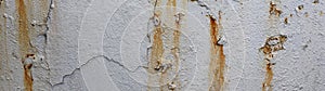 Panoramic grunge metal texture. Empty rusty or metal surface texture. Old metal iron panel