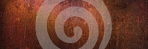 Panoramic grunge rusted metal texture, rust and oxidized metal background, banner