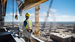 panoramic heavy equipment operator