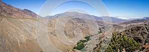 Panoramic high angle view of mountains from the High Atlas, Morocco