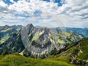 Panoramic hike at the Nebelhorn in Allgau