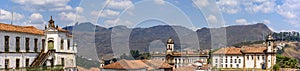 Panoramic image of the ancient and historic city of Ouro Preto