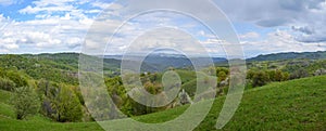 Panoramic image from Banat mountains,Romania