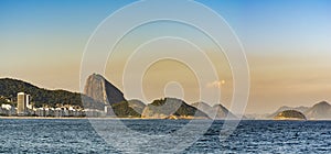 Panoramic image of Copacabana beach and Sugar Loaf