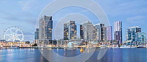 Panoramic image of the Docklands waterfront in Mel photo