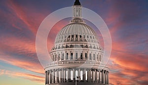 Panoramic image of the dome of the Capitol building of the United States
